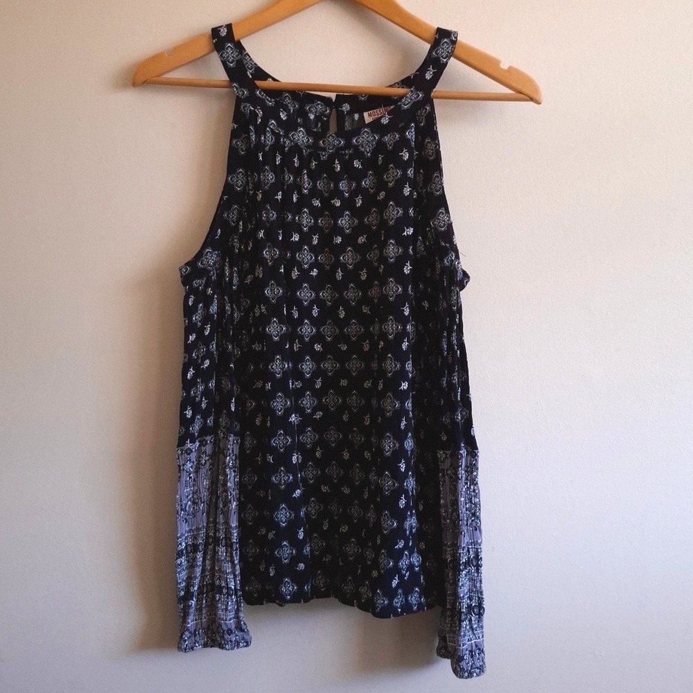 Boho Whimsigoth Black Cold Shoulder Long Sleeve Top Witchy Grunge Y2K Glam Sz S